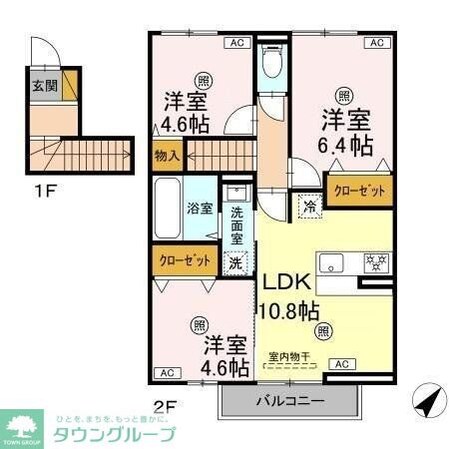 フォレストウッド B棟の物件間取画像